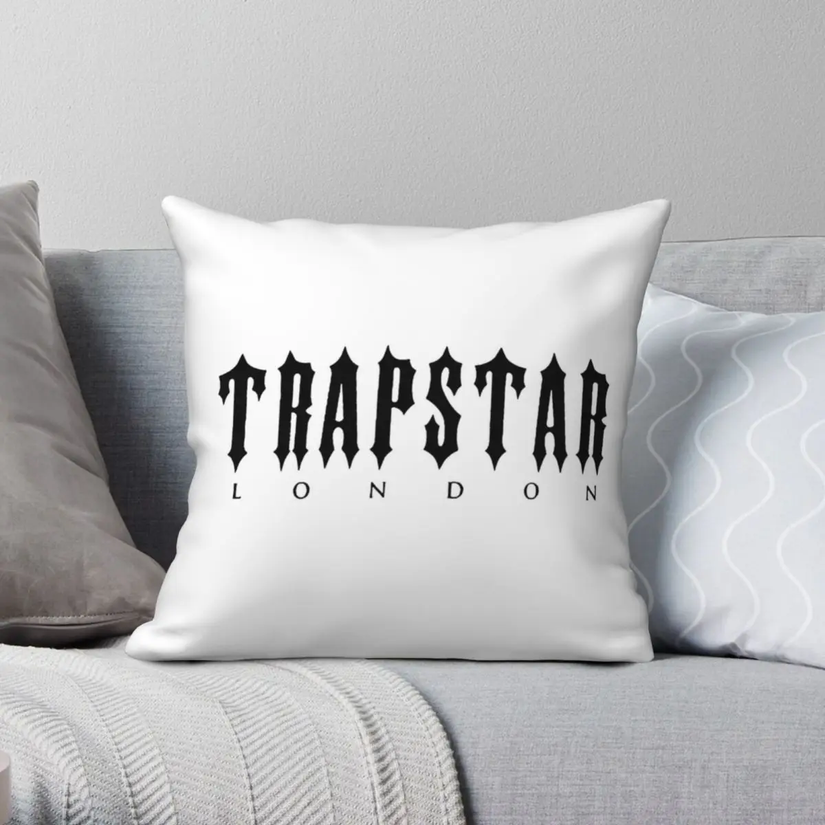 Trapstar London Square Federa Poliestere Lino Velluto Creativo Zip Decor Fodera Per Cuscino Auto