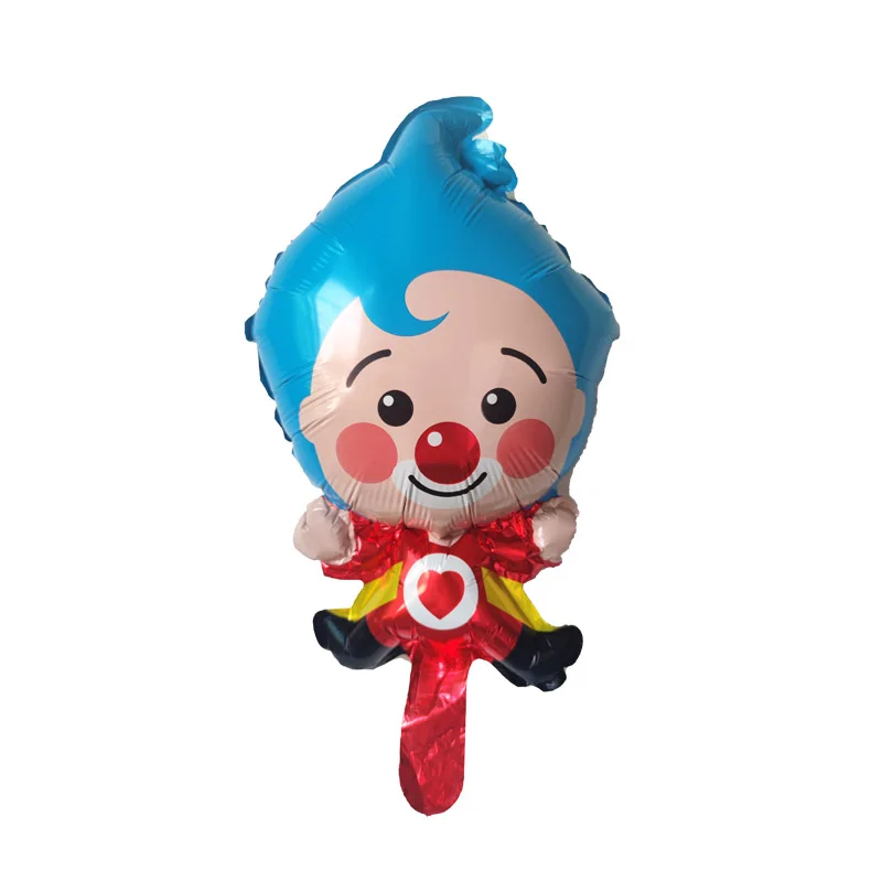 10Pcs Mini Cartoon Clown Plim Plip Clown Foil Balloons Decorazione Per Feste Di Compleanno Supplie Baby Shower Air Globos Giocattoli Per Bambini