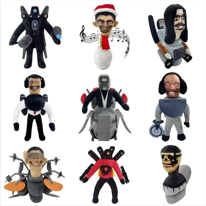 1/68Pcs Skibidi Toilet Peluche Gioco Cartoon Toilet Tv Man Doll Speakerman Boss Farcito Per Bambini Compleanno Regali Di Natale