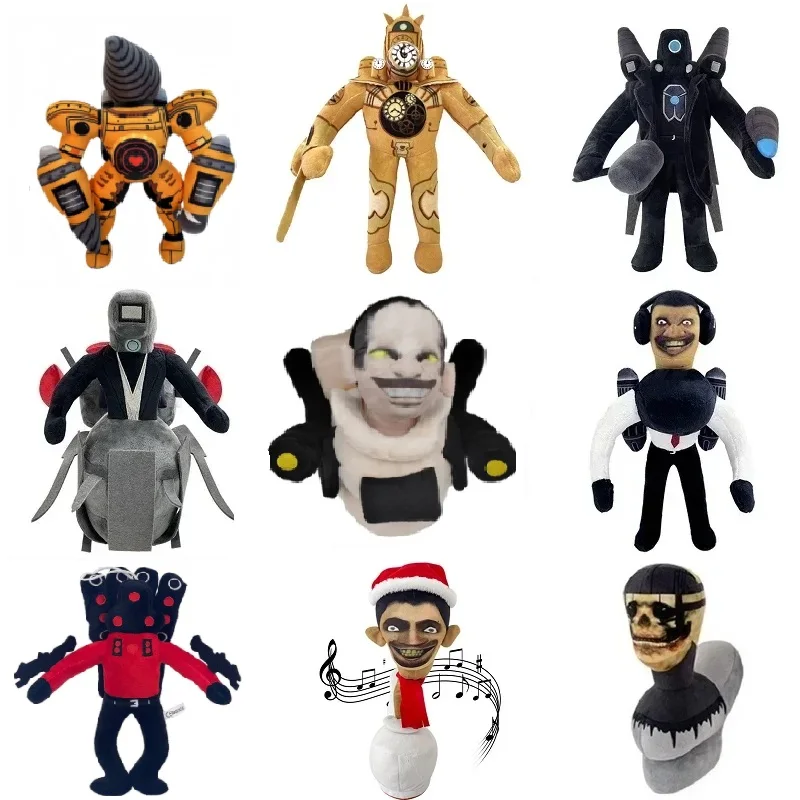 1/11Pcs Skibidi Toilet Peluche Gioco Cartoon Toilet Tv Man Doll Speakerman Boss Farcito Per Bambini Compleanno Regali Di Natale