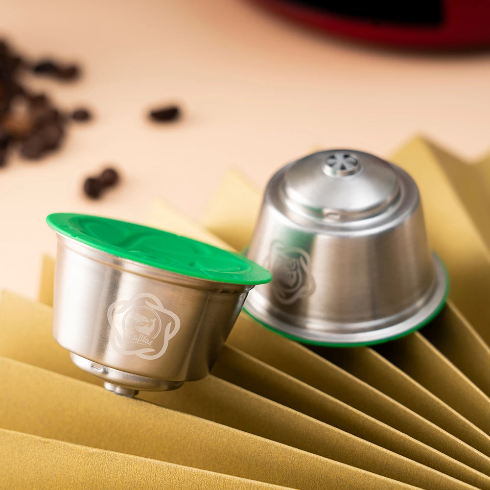 Nuovo Icafilas Coffee Filter Pod Per Dolce Gusto Capsule Di Caffè Riutilizzabili Versione Crema In Acciaio Inossidabile Expresso Refill Cup Grinder