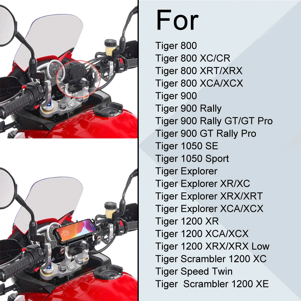 Supporto Per Staffa Di Navigazione Supporto Per Smartphone Gps Per Tiger 800 Tiger 900 Tiger 1050 Tiger Explorer Tiger 1200 Speed Twin