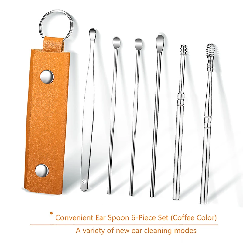 Detergente Per Le Orecchie Kit Per La Rimozione Del Cerume Per Le Orecchie Picker Pick Earwax Curette Cucchiaio Strumento Per La Cura Della Cura Per G