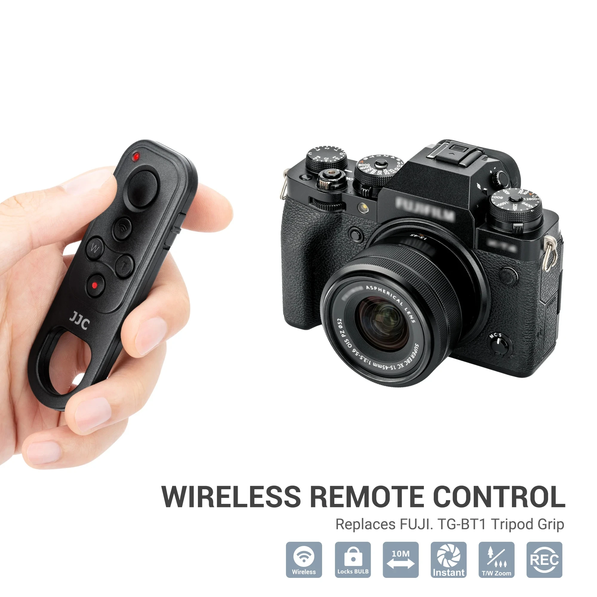 Telecomando Bluetooth Wireless Jjc Per Fotocamere Fujifilm X-S20, X-H2S, X-H2, X-T5, X-T4, X-T3, X-T30 Ii, X-T30, X-S10