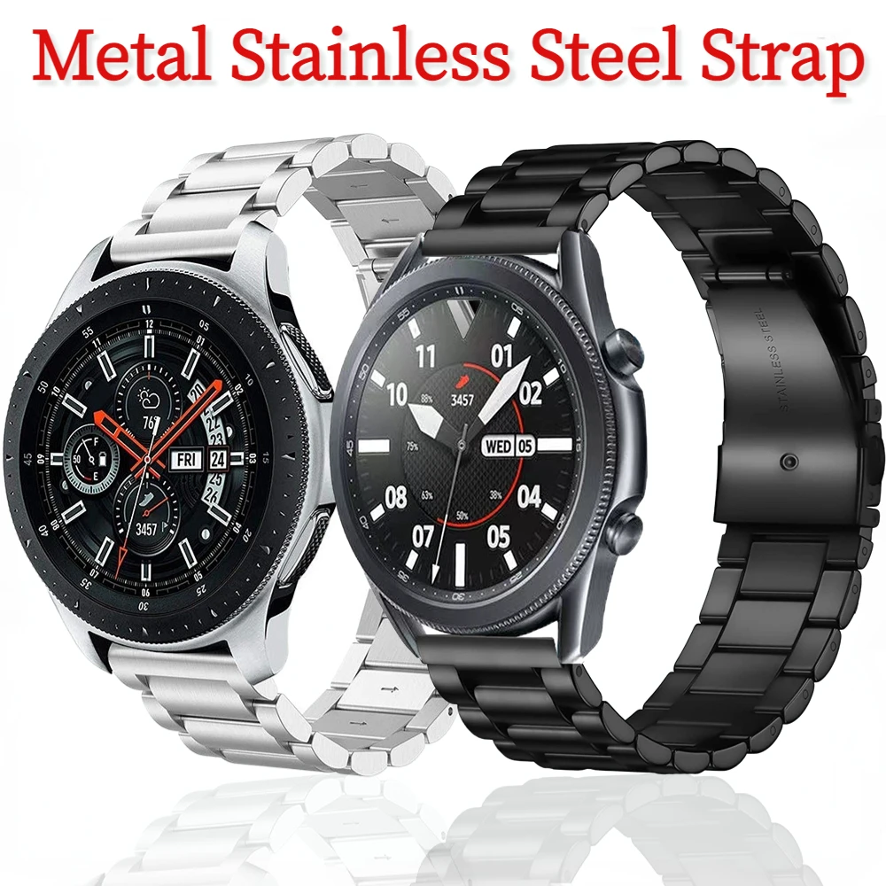 18 20 22Mm Cinturino In Metallo Per Huawei Watch Gt/2/3/Pro Cinturino In Acciaio Inossidabile Per Huawei Watch 46Mm 42Mm/Samsung Watch 3/4/5 Cinturino