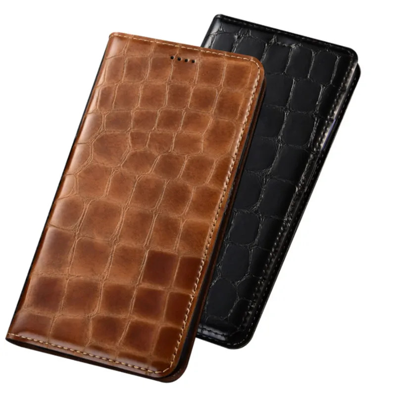 Pelle Bovina Naturale Custodie Tasca Di Carta Di Cuoio Del Telefono Mobile Per Oppo Reno 2Z/Oppo Reno 2/Oppo Reno Z Sacchetto Del Telefono Magnetico C