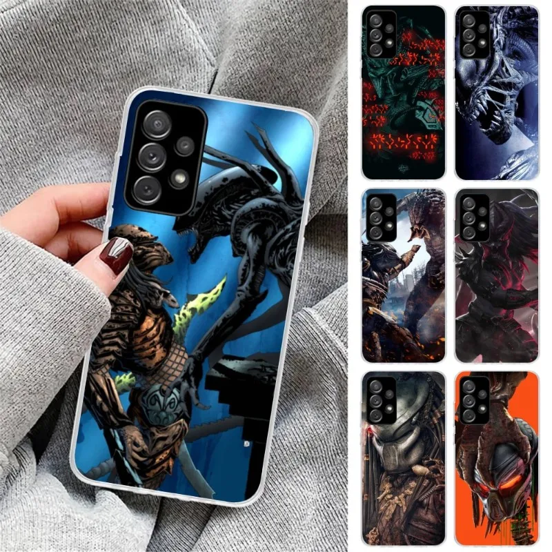 Custodia Per Telefono Alien Vs Predator Per Samsung Galaxy S23 S22 S21 Plus Ultra A12 A32 A53 Cover Trasparente Per Telefono