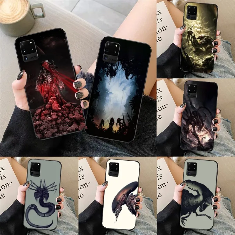 Custodia Per Telefono Cool Alien Vs Predator Per Samsung Galaxy S23 S22 S21 S10 S9 S8 Plus Cover Per Telefono Nero Ultra Morbido