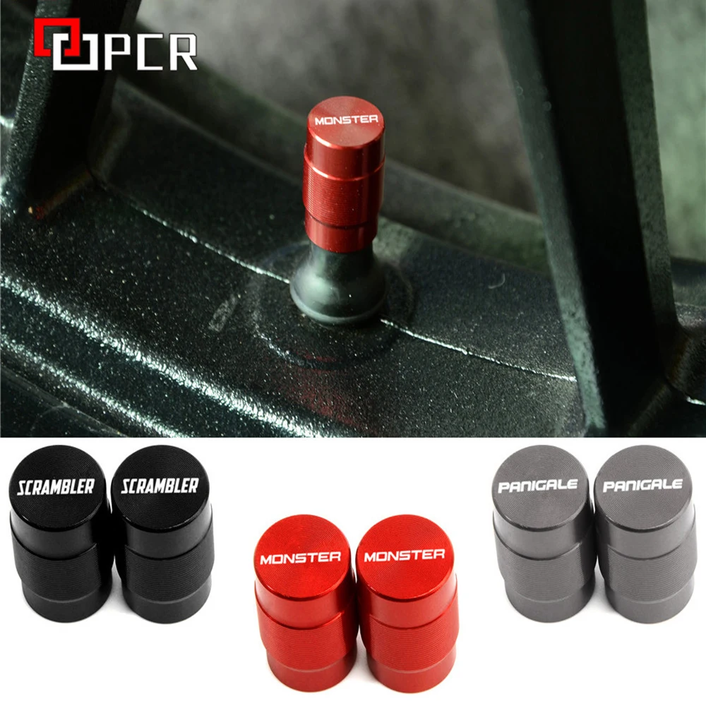 2 Pezzi Tappi Valvola Pneumatici Ruota Moto Per Ducati Monster 600 620 696 796 821 Scrambler 400 800 803 1100 1200 Panigale V4 V4S V4R
