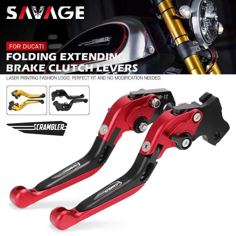 Leve Freno Frizione Pieghevoli Per Ducati Scrambler 400 800 803 Classic Icon Urban Enduro Motorcycle Cafe Racer Maniglie Regolabili
