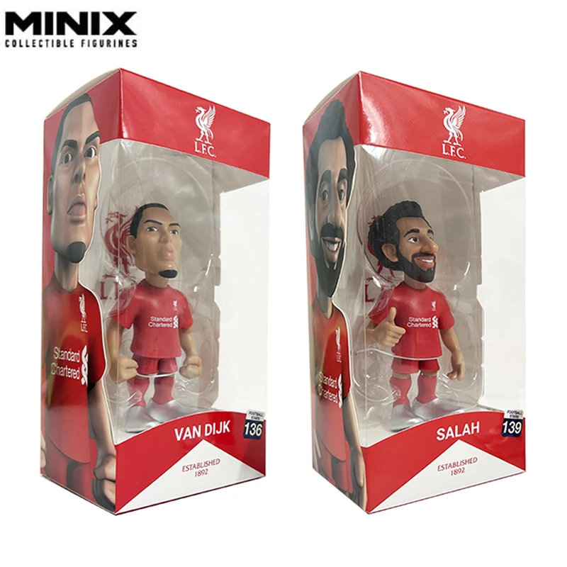 Figurine Da Collezione Minix Da 12Cm Liverpool Exclusive Luxury Club Series Football Star Van Dijk Salah Collection Model Figures
