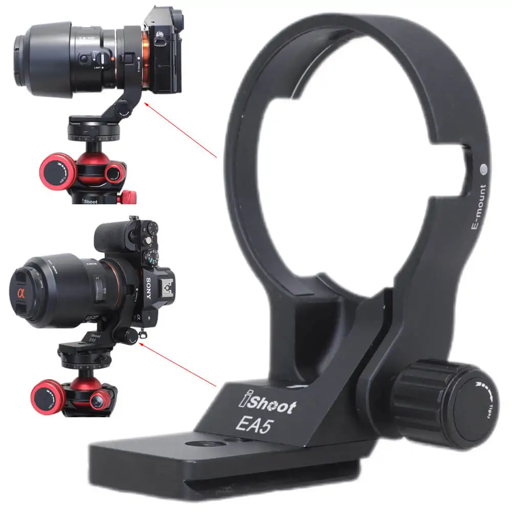 Ishoot Supporto Per Staffa Per Collare Per Obiettivo Supporto Per Anello Di Montaggio Per Treppiede Per Anello Adattatore Convertitore Sony La-Ea5