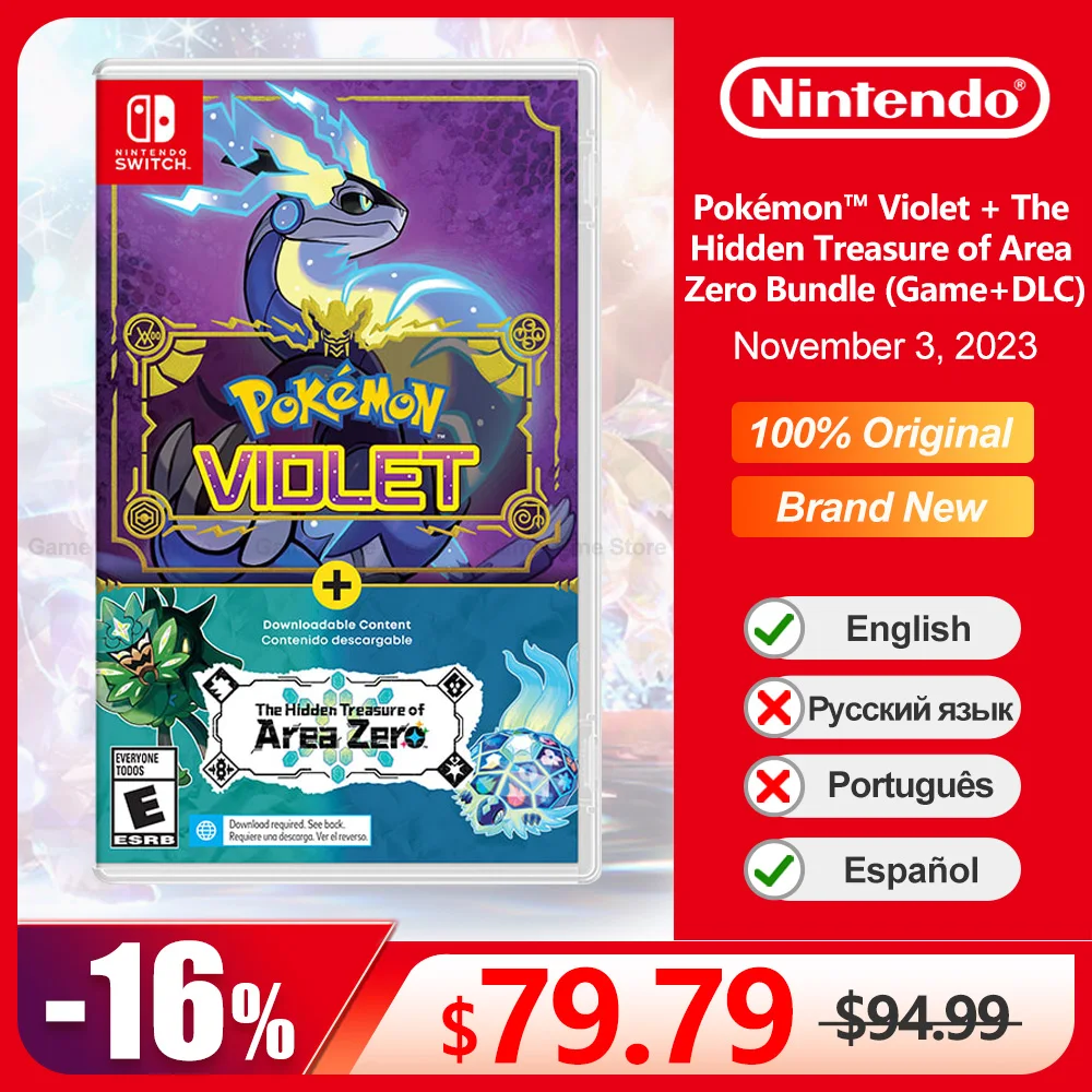 Pokragon Violet + The Hidden Treasure Of Area Zero Bundle Nintendo Switch Game Deals 100% Nuova Carta Di Gioco Fisico Ufficiale