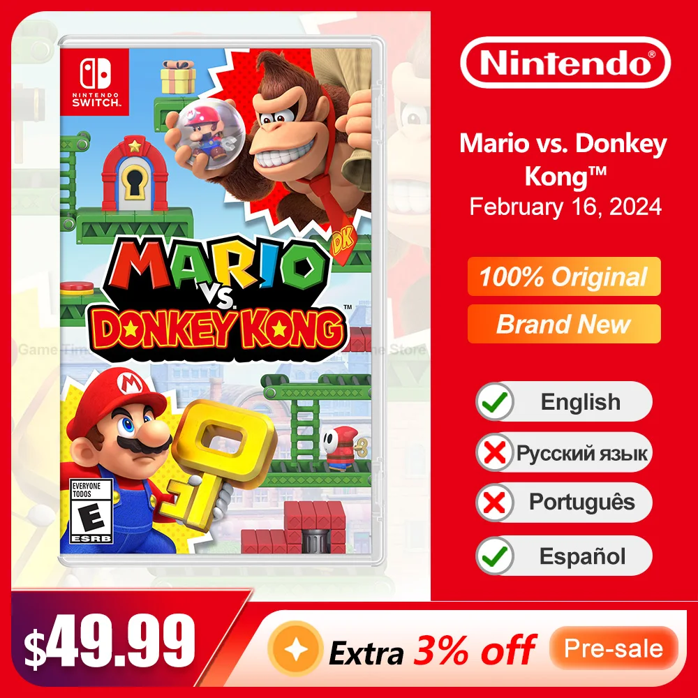 Mario Vs. Donkey Kong Nintendo Switch Offerte Di Gioco 100% Supporto Per Schede Di Gioco Fisico Ufficiale 1-2 Giocatori Per Switch Oled Lite