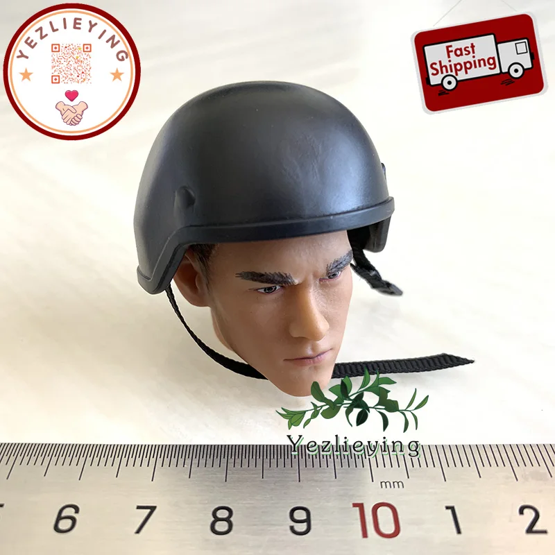 Accessori Per Scene Di Soldati In Scala 1/6 Nero Swat Casco Antiproiettile Cap Hat Cover Model Fit 12 "Head Sculpture Body Action Figure