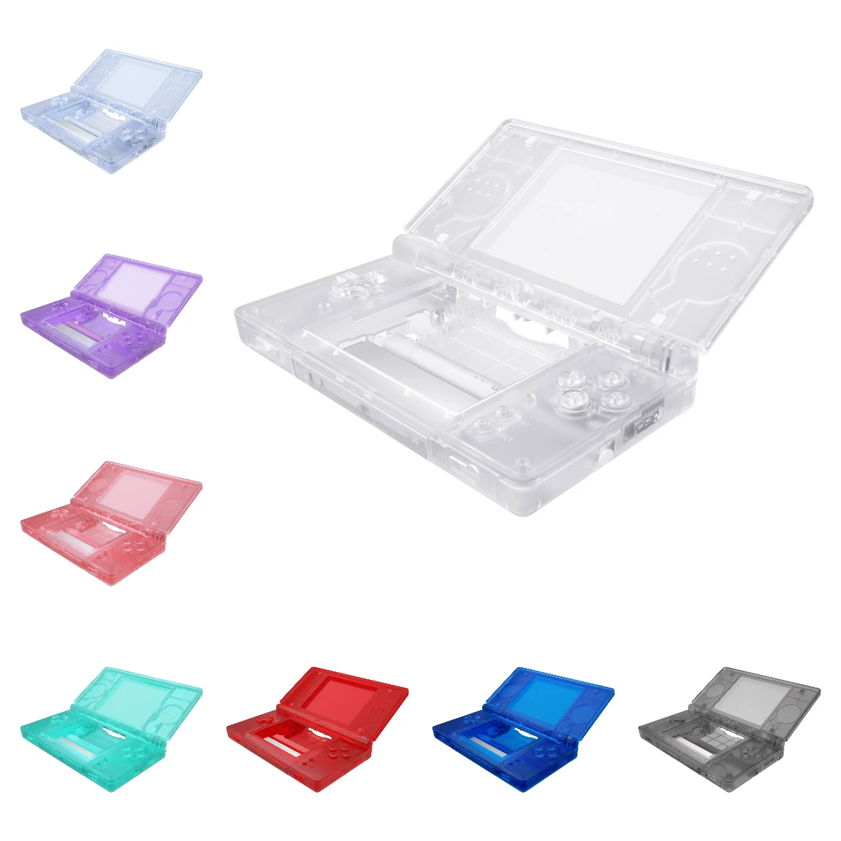 Extremerate Sostituzione Full Housing Shell Per Nintendo Ds Lite, Custom Case Cover Button Screen Len Per Ndsl - Clear Series