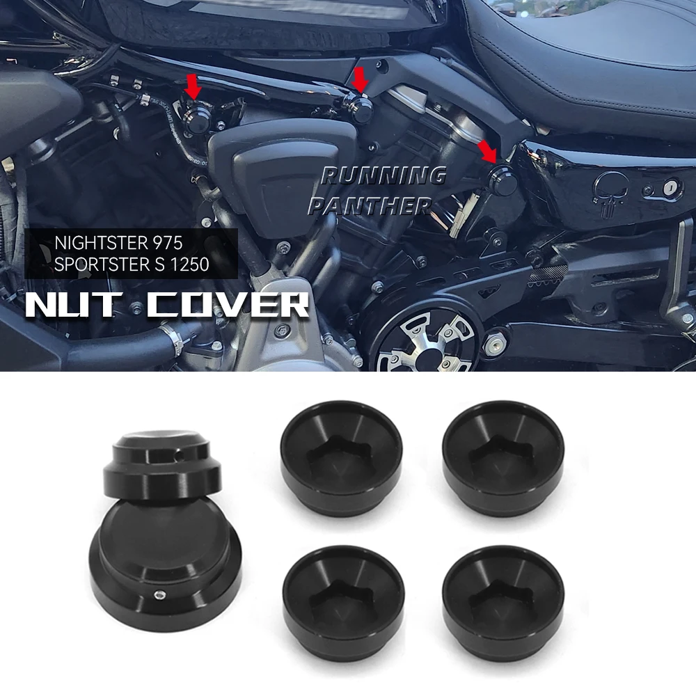 Nut Cover Per Harley Sportster S 1250 Rh1250 S Rh975 S Nightster 975 Moto Nut Cover Design Premium 2022 2023
