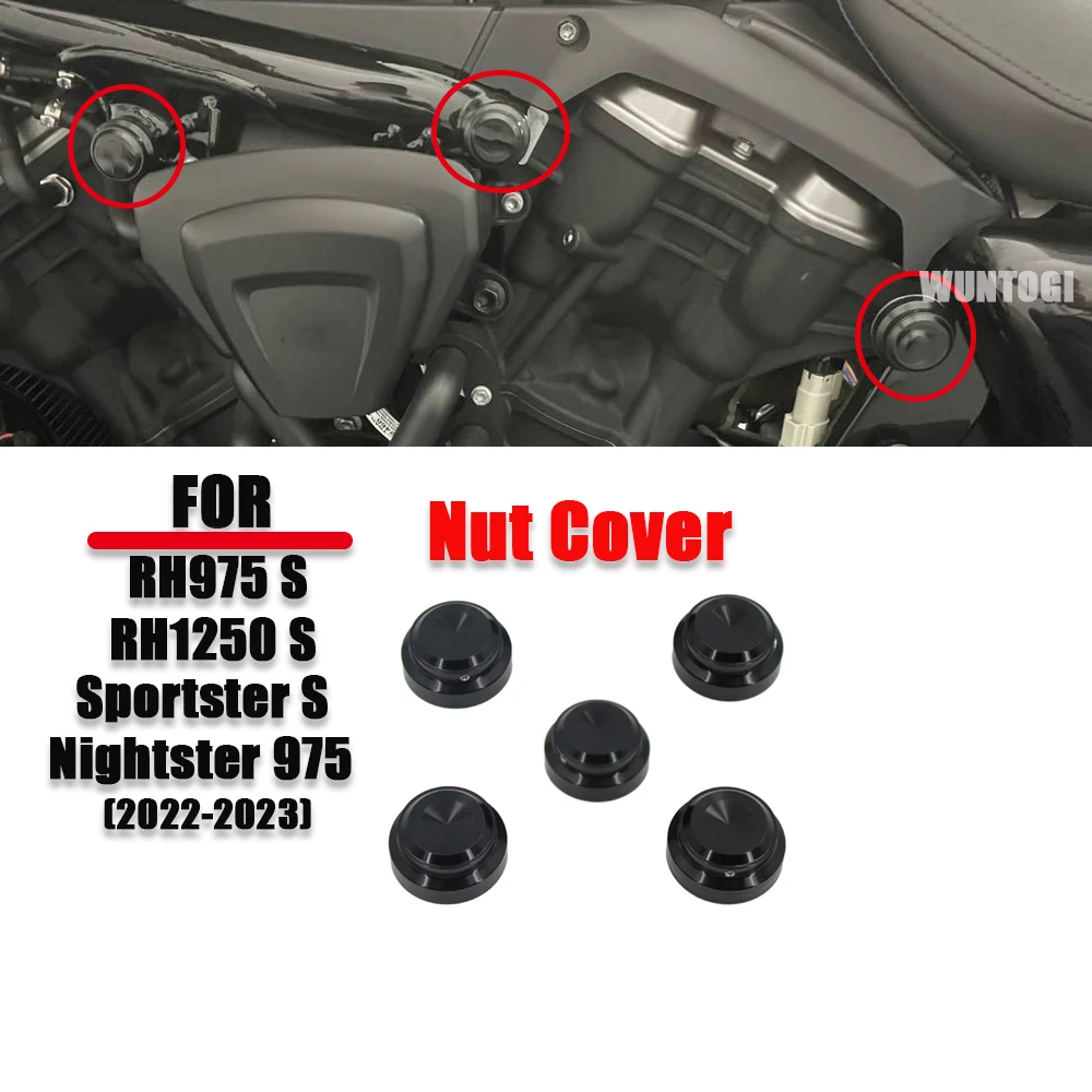 Nut Cover Per Harley Sportster S 1250 Rh1250 S Rh975 S Nightster 975 Moto Nut Cover Design Premium 2022 2023
