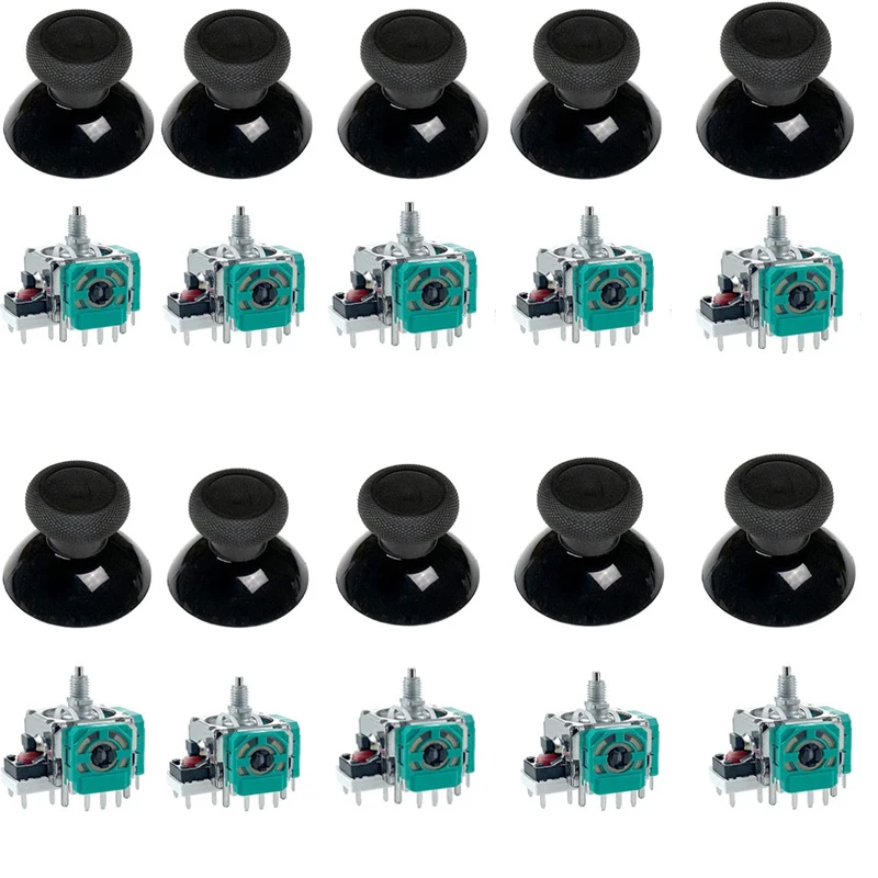20 Set Per Xbox One Elite Series 2 2Th Gen Controller Originale 3D Joystick Axis Modulo Sensore Analogico Thumbstick Rocker Gripcaps