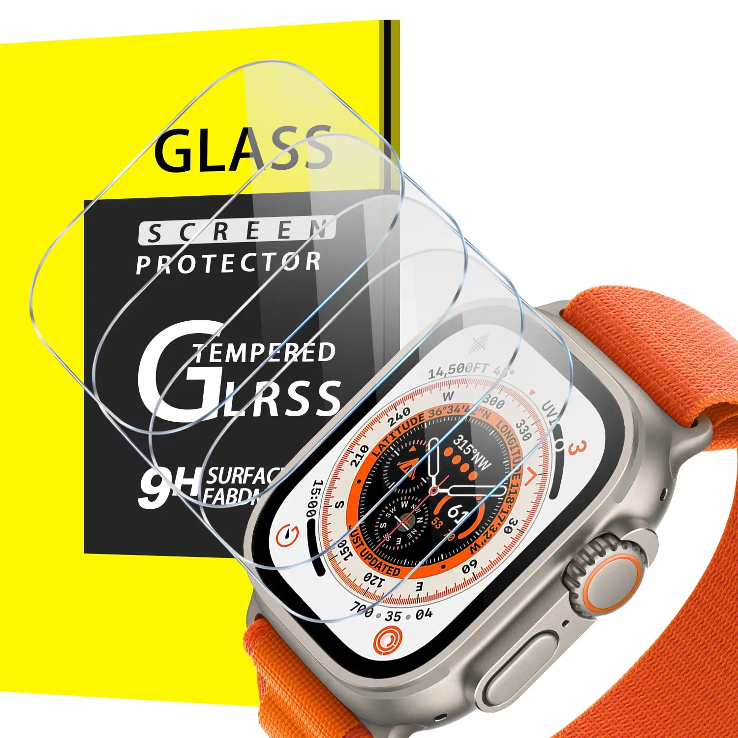 Vetro Temperato Per Apple Watch Ultra 49Mm Proteggi Schermo Antigraffio Per Apple Watch Series Ultra 49Mm Smartwatch