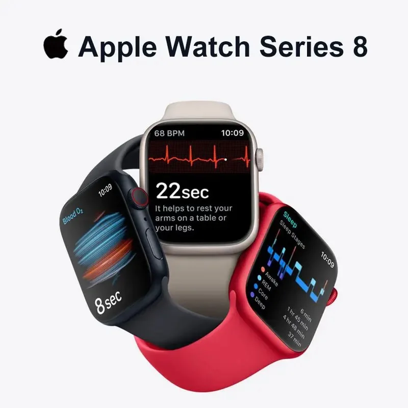 100% Originale 2022 Nuovo Apple Watch Series 8 41Mm / 45Mm Apple Watch Custodia In Alluminio S8 Con Cinturino Sportivo Ios Smartwatch