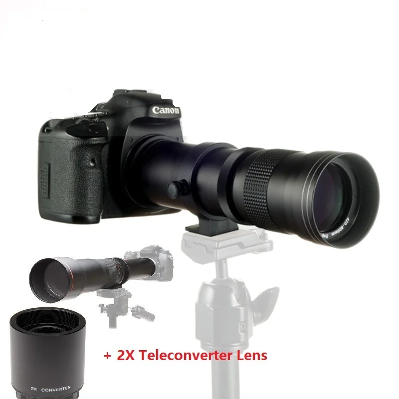 Jintu 420-1600Mm F/8.3 Teleobiettivo Zoom 2X Teleconverter Per Sony Nex A7 A7R A7Ii A7S A6000 A6300 A6500 Fotocamera