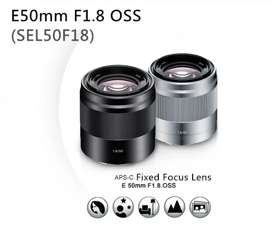 Sony 50/1. 8 Lens Per Sony E 50 Millimetri F/1.8 Lente Oss (Sel50F18) Per Sony A5000 A5100 A6000 A6300 A6500