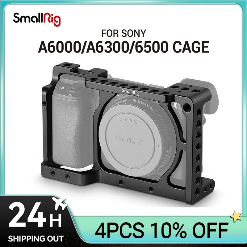 Smallrig Camera Cage Rig Per Sony A6500 Cage Per Sony A6300/A6000/A6500 Nex-7 Fotocamera Con Fori Filettati Per Montaggio Su Scarpa 1661