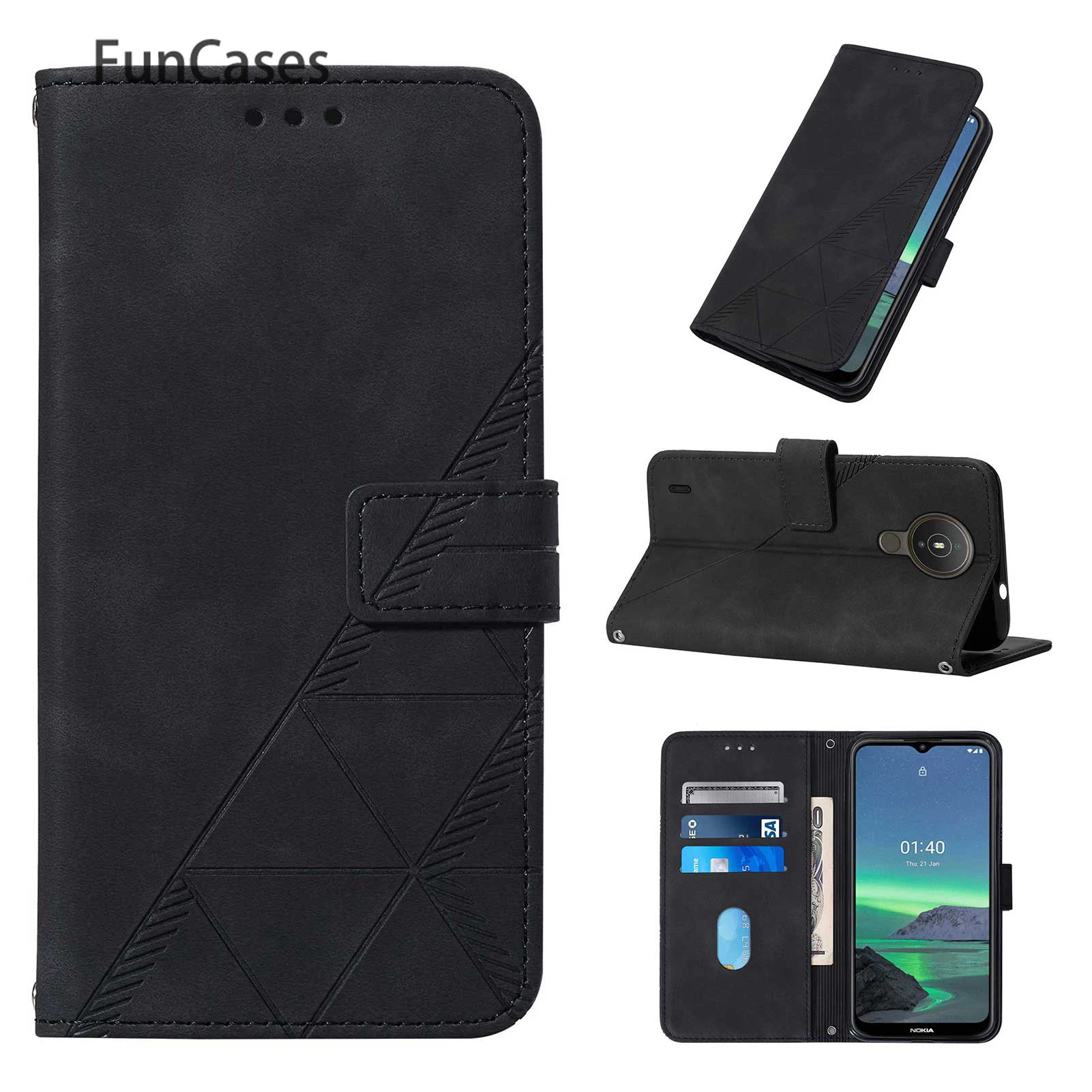 Custodia A Portafoglio Sottile Per Custodie Per Telefoni Telefoon Nokia 1.4 Quicksand Positivo Custodie Per Cellulari Per Protector Nokia 1.4 Silicone