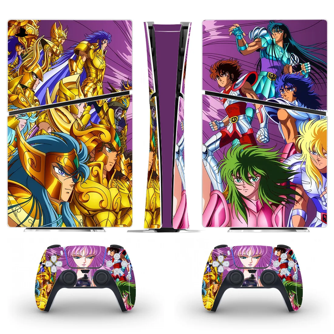 Anime Saint Seiya New Ps5 Slim Digital Skin Sticker Protector Decalcomania Cover Per Console Controller Ps5 Slim Sticker Vinyl