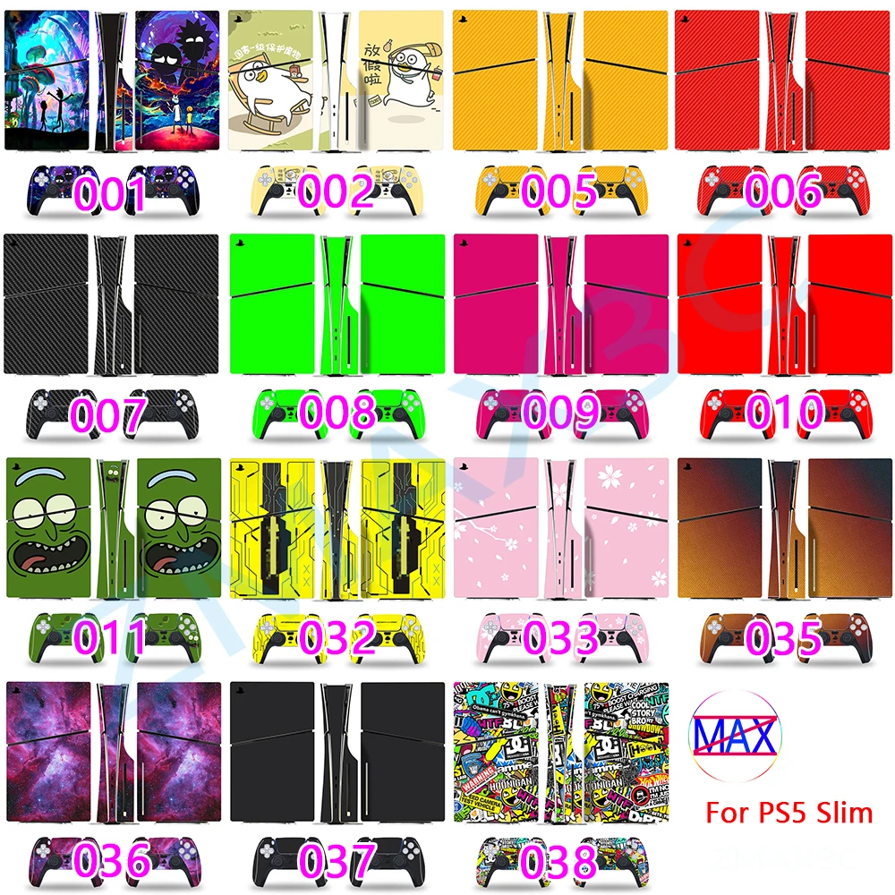 Per Sony Ps5 Slim Game Console Skin Cover Sticker Per Playstation 5 Slim Disc/Digital Edition Decalcomania Pellicola Protettiva Antigraffio