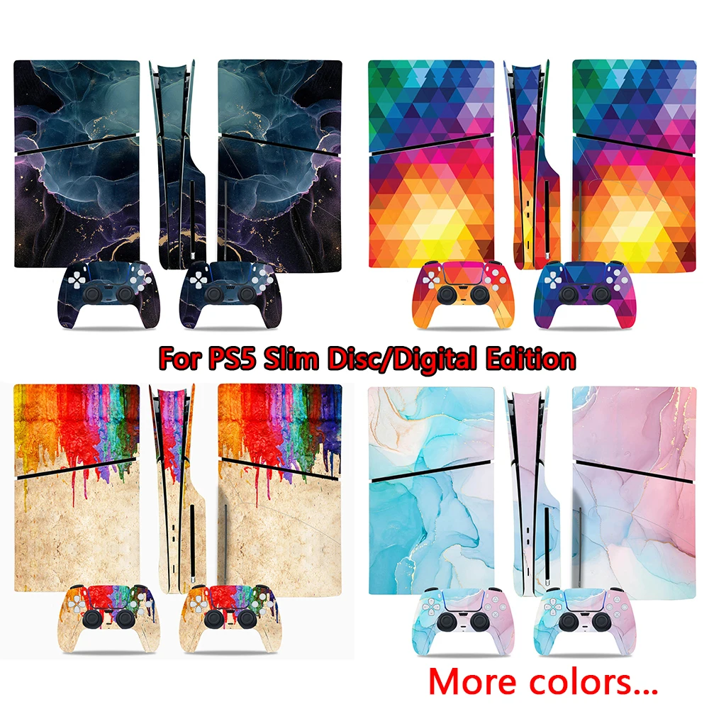 Per Sony Ps5 Slim Console Skin Sticker Disc/Digital Edition Decalcomania Pellicola Protettiva Antigraffio Per Playstation 5 Slim Sticker