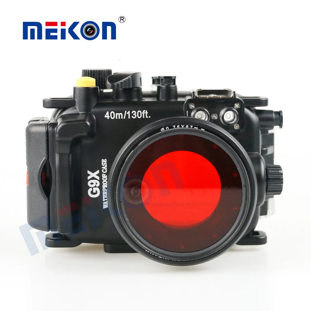 Custodia Subacquea Impermeabile Per Fotocamera Subacquea Da 40M / 130 Piedi Per Canon Powershot G9X G9X Mark Ii + 67Mm Filtro Rosso