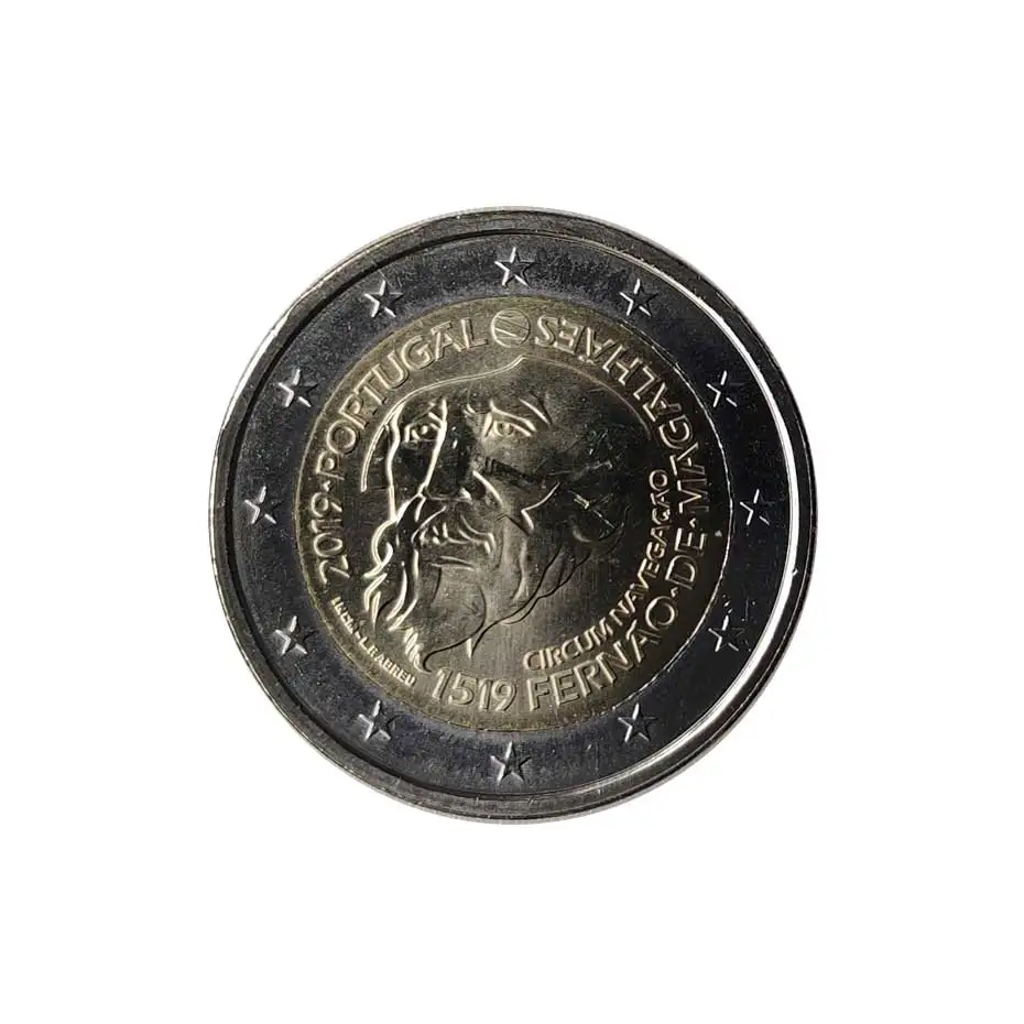 Valuta Originale 2 Euro Portogallo Larghe Magallane Anno 2019 Senza Circolare