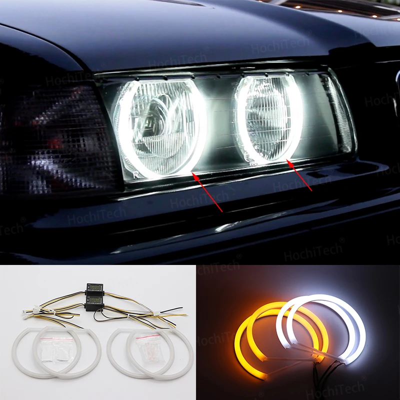 Faro In Cotone Halo Angel Demon Eyes Kit Angel Eyes Light Per Bmw Serie 3 E30 E36 M3 333I 325I 323I 316I 318I 325Td 1982-2000