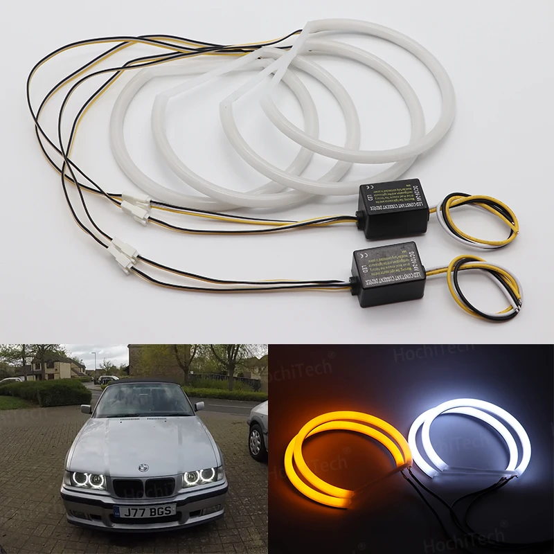 Per Bmw Serie 3 E30 E36 M3 333I 325I 323I 316I 318I 325Td 1982-2000 Cotone Faro Halo Angel Demon Eyes Kit Angel Eyes Light