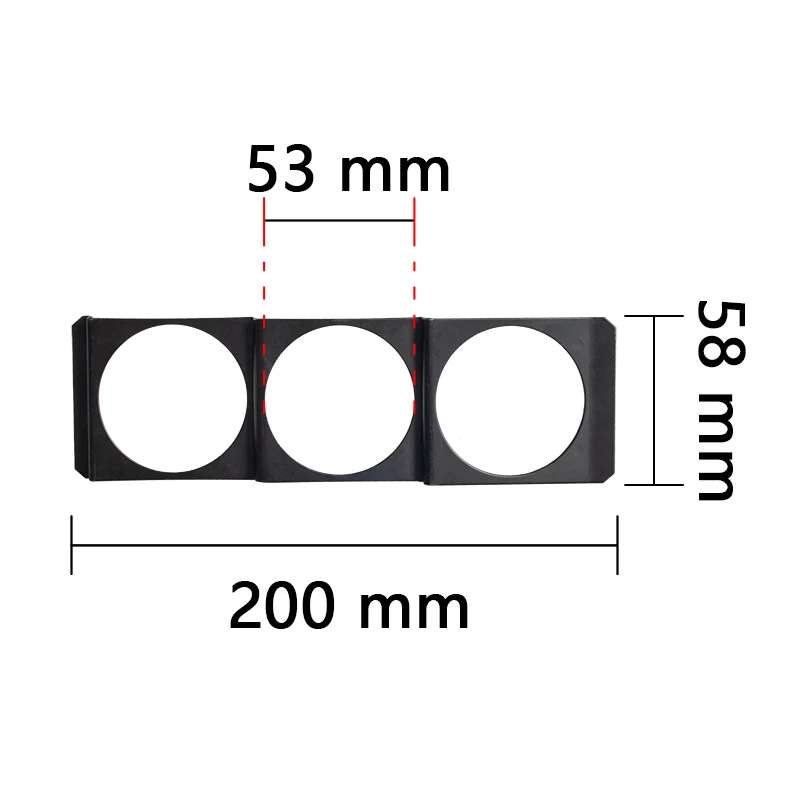 Universal Auto 52Mm 3 Fori Singolo Din Radio Slot Face Pod Triple Gauge Meter Panel Iron Mount 2.0 Pollici