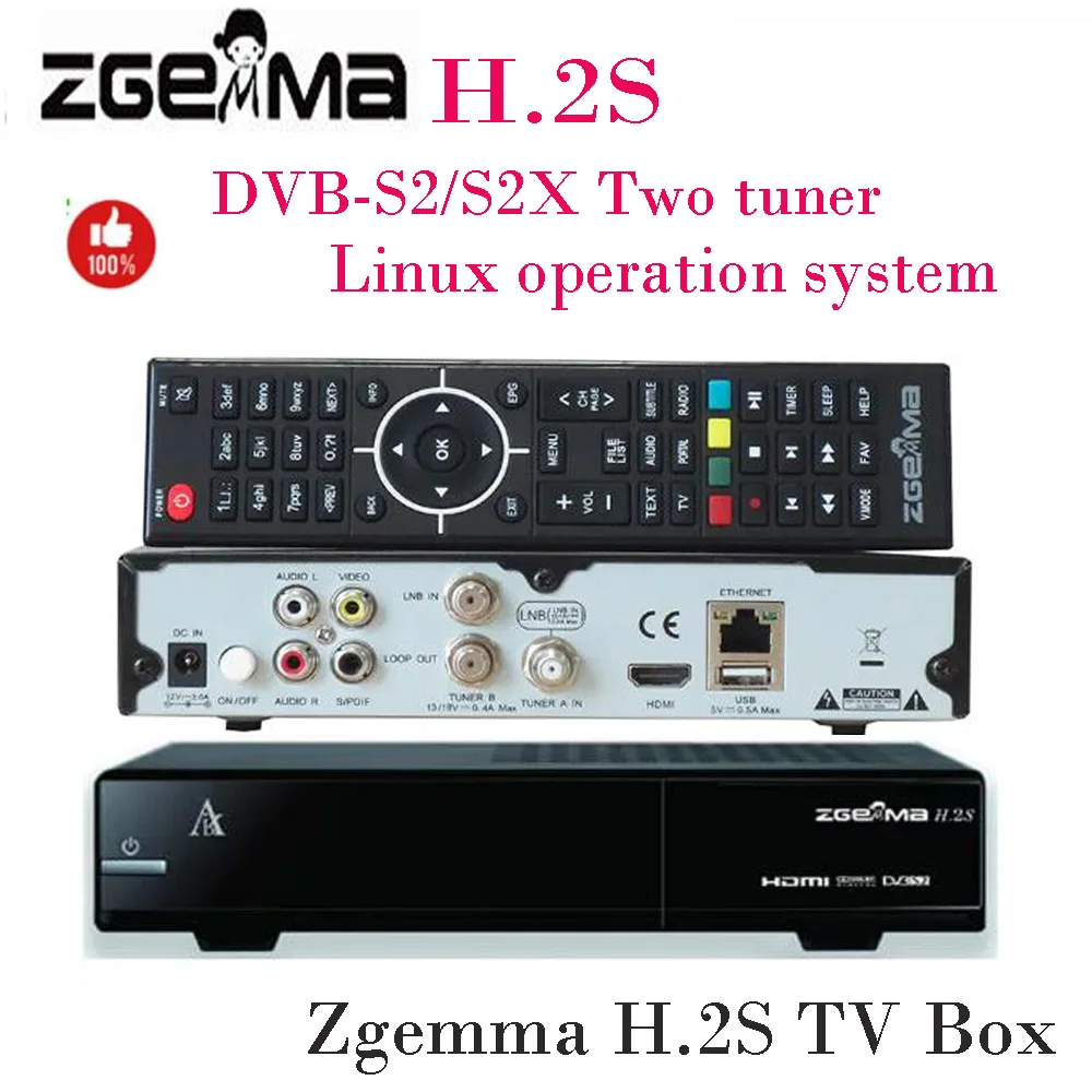 [Genuine] Super Sale Zgemma H.2S Ricevitore Hdtv Linux Mheg-2/4 H.264 Due Sintonizzatore Satellitare Dvb-S2 Ricevitore Decodificatore Digitale Integra