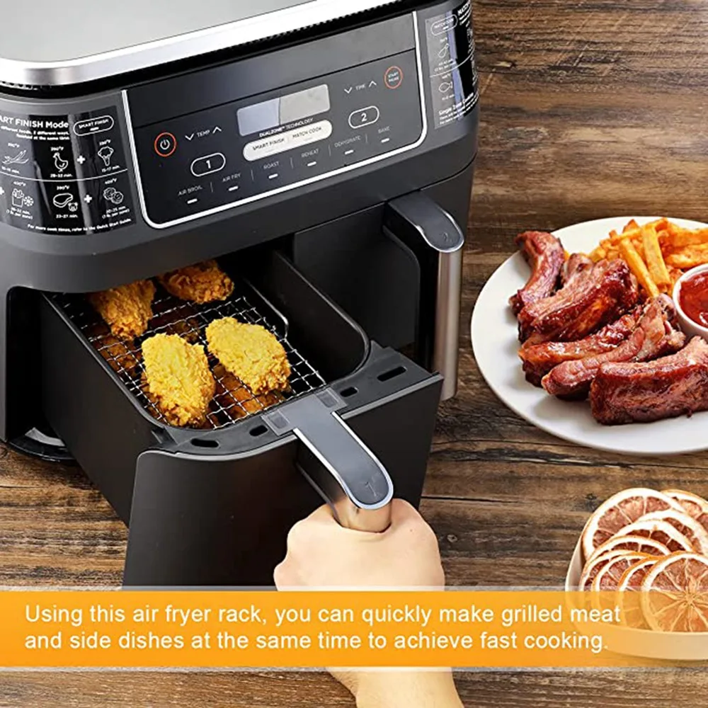 Friggitrice Ad Aria Per Ninja Dual Air Fryer 304 In Acciaio Inox Multi-Strato Disidratatore Rack Toast Rack Accessori Per Friggitrice Ad Aria