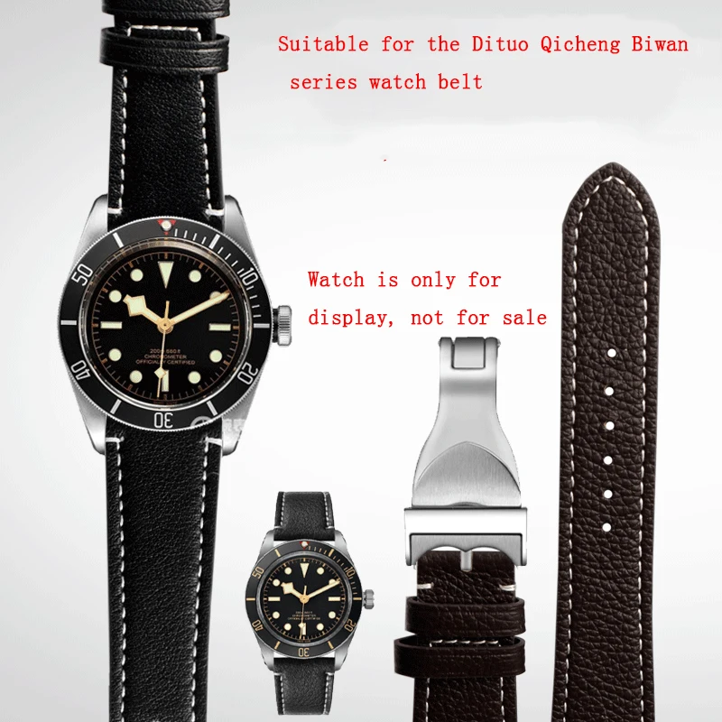 Cinturino In Pelle Speciale Per Tudor Black Bay 1958 39Mm 41Mm Gmt Pelagos Pin/Fibbia Pieghevole Cinturino In Pelle Bovina 20Mm 22Mm