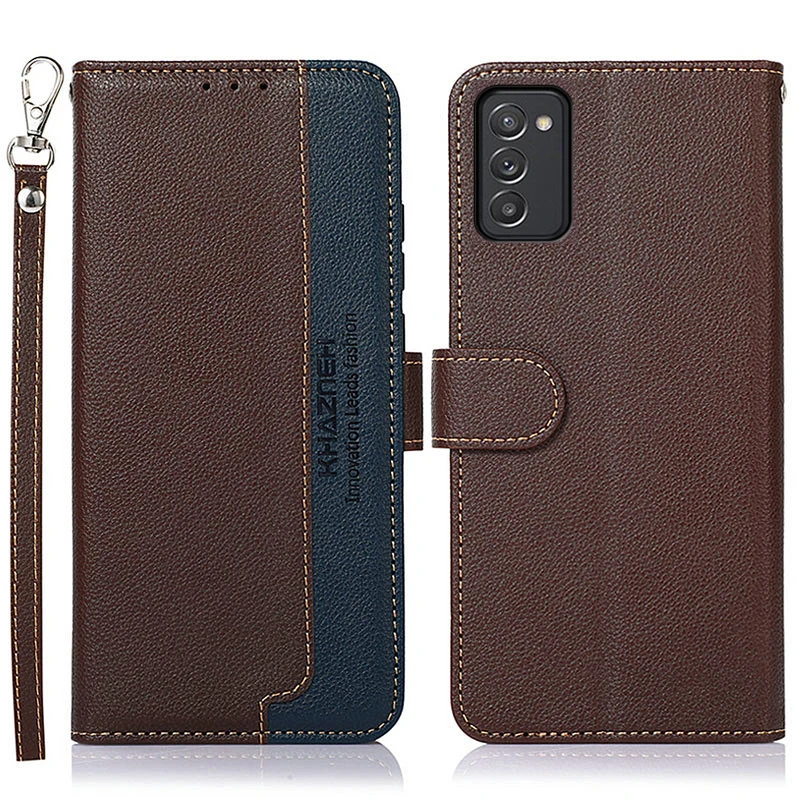 Nuovo Stile Per Samsung Galaxy A03S 2021 Custodia Di Lusso Rfid Blocking 360 Protect Leather Shield Texture Book Etui Per Samsung A03S F