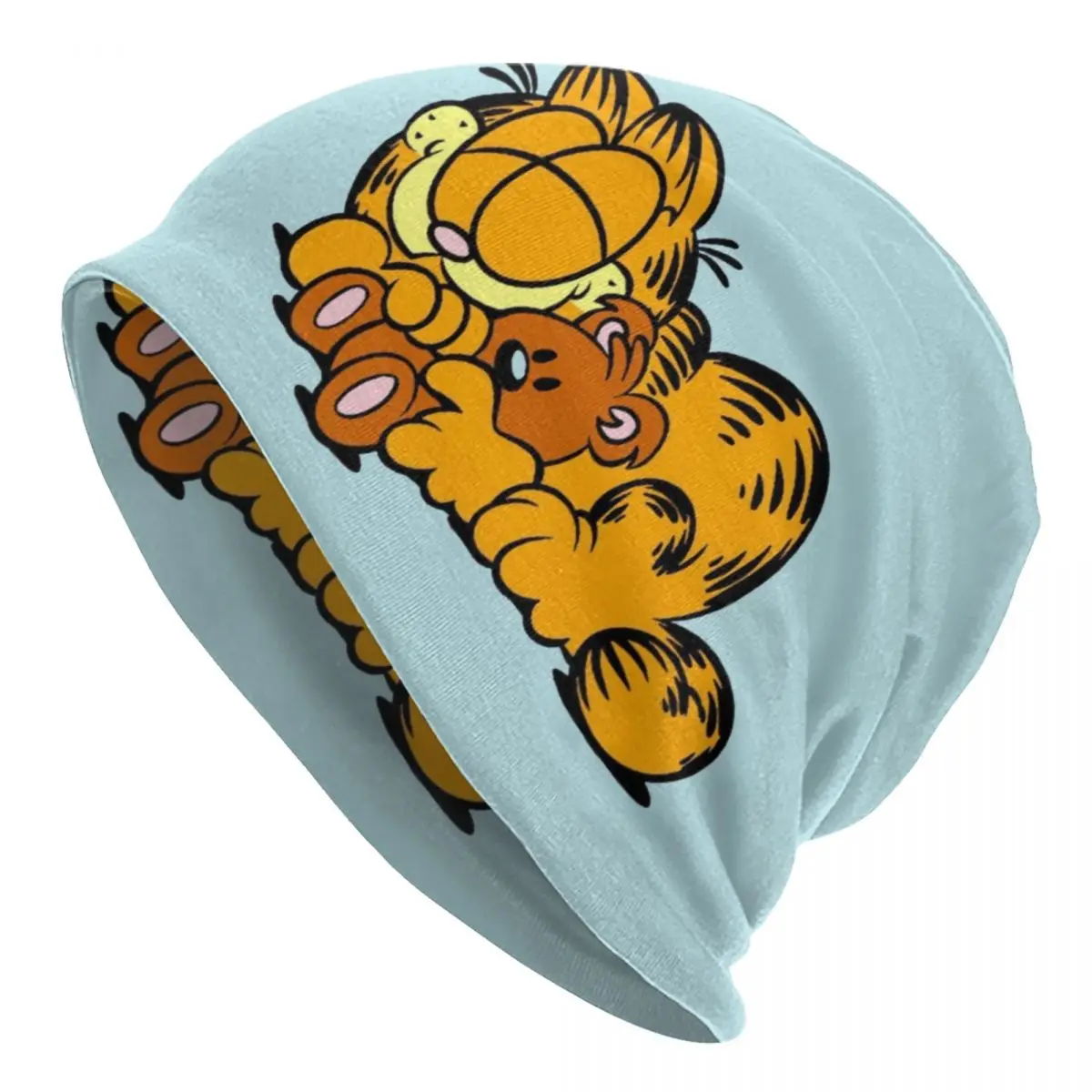 Garfields And Pooky Sleeping Skullies Berretti Berretti Hip Hop Inverno Caldo Uomo Donna Cappello Lavorato A Maglia Unisex Adulto Carino Gatto Cappell
