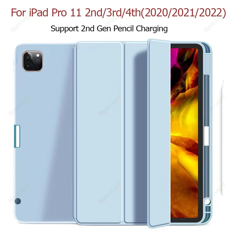 Con Astuccio Portamatite Per Ipad Air 5Th/4Th Generation Case 10.9 Pollici Ipad Pro 11 "4Th/3Rd/2Nd/1St Gen Case 2022/2021/2020/2018