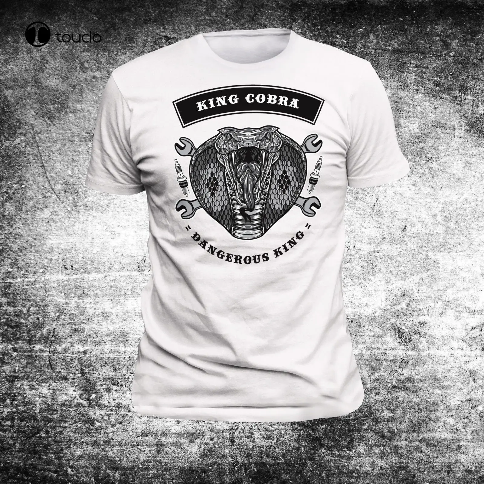 Nuova Maglietta Estiva Fresca T-Shirt King Cobra Snake Schlage T-Shirt In Cotone