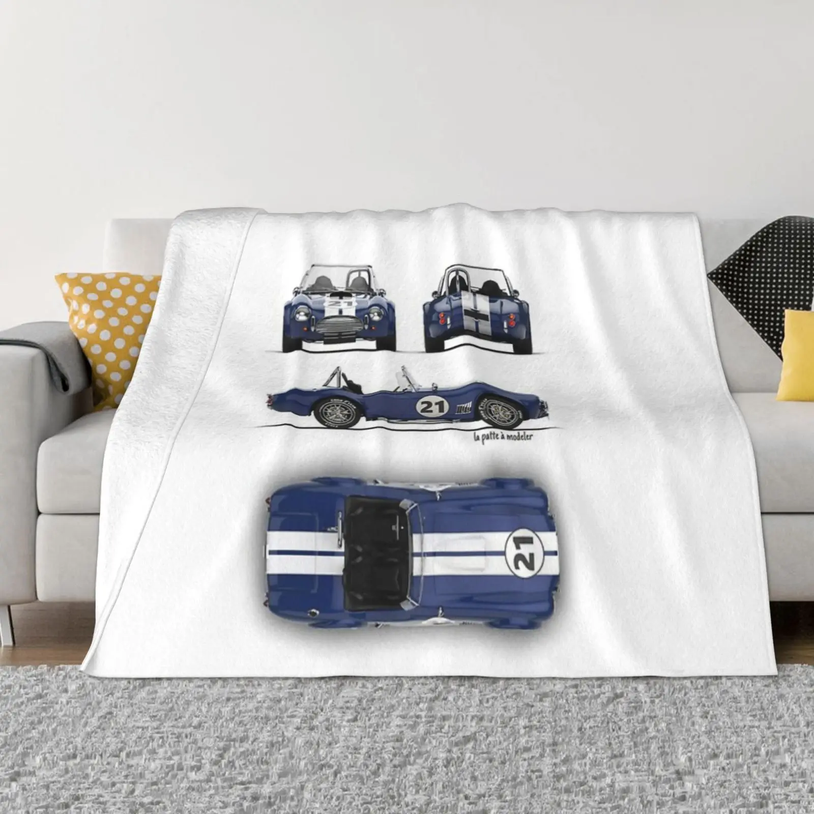 Shelby Ac Cobra 427 Copridivano Copridivano King Size Soggiorno Viaggio Sottile