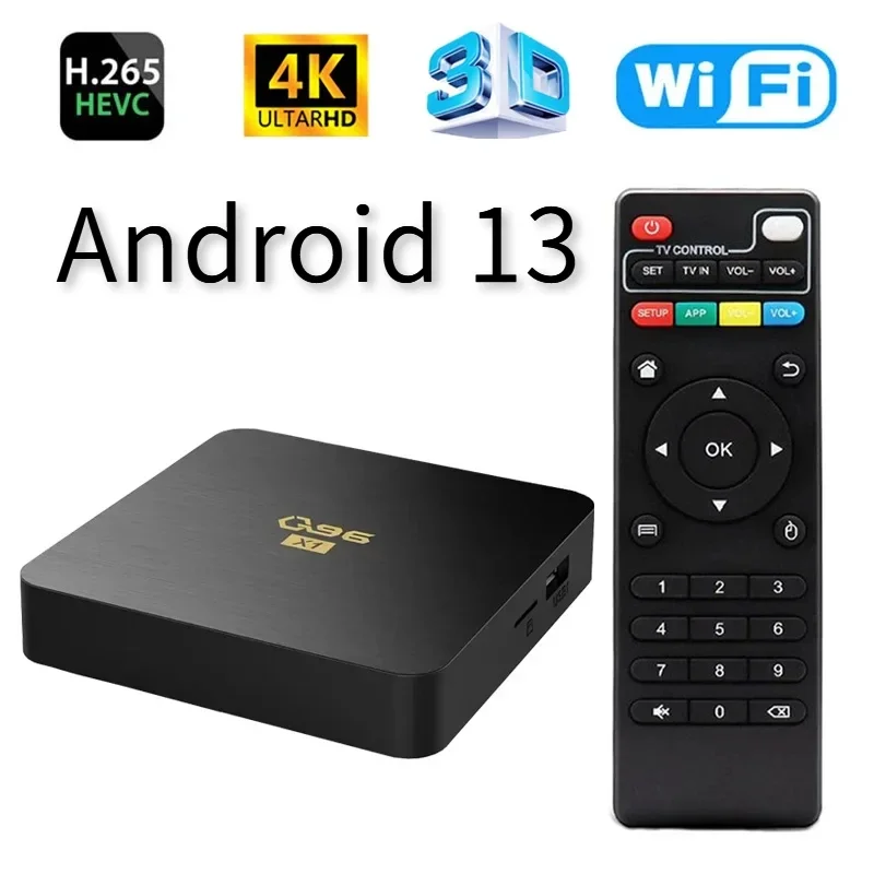 Q96 X1 Smart Tv Device Hd 4K Decoder Android 13 Allwinner H3 Wifi 4G 8Gb 128Gb Lettore Multimediale Iptv Android Tv Box