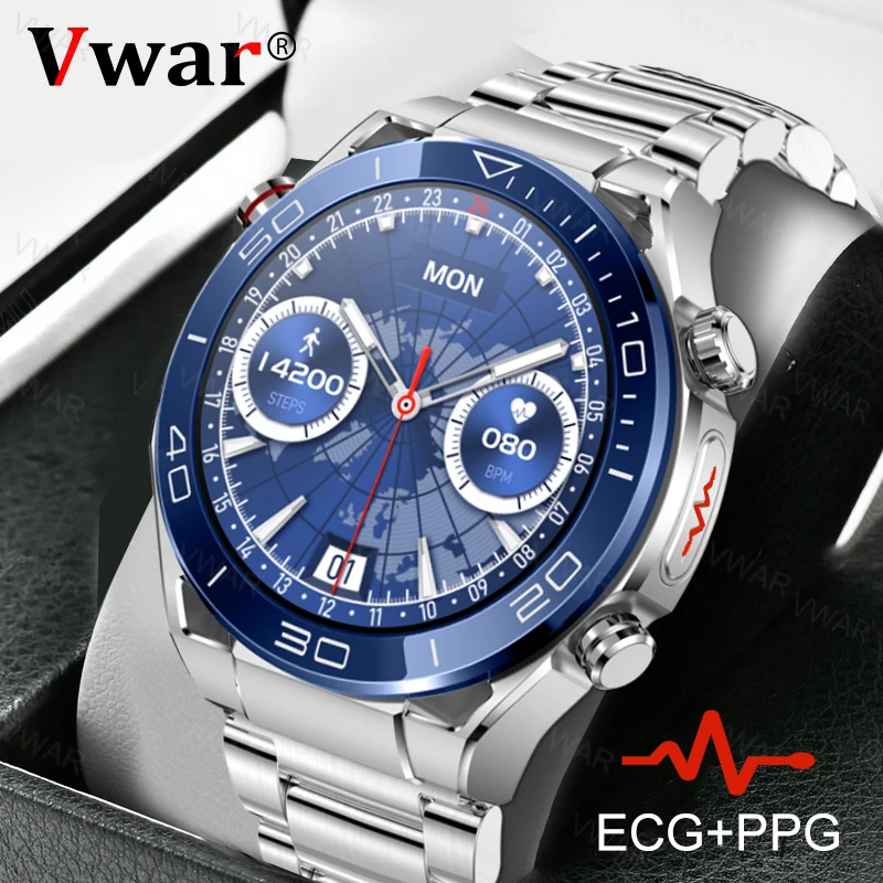 Ecg + Ppg Blood Glucose Smart Watch Men Bluetooth Call Blood Oxygen Blood Pressure Smartwatch Ultimate Men Per Huawei Iphone