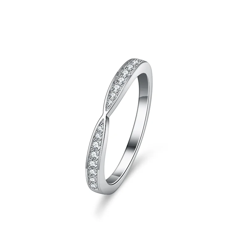 Htotoh 925 Sterling Silver Moissanite Ring Women Fidanzamento Fedi Nuziali
