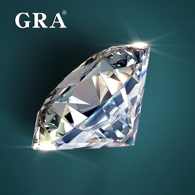 Natural White D Color Certified Moissanite Stone Gra Gemme Sciolte Incise Con Codice D Color Vvs1 Round Cut Pass Diamond Test