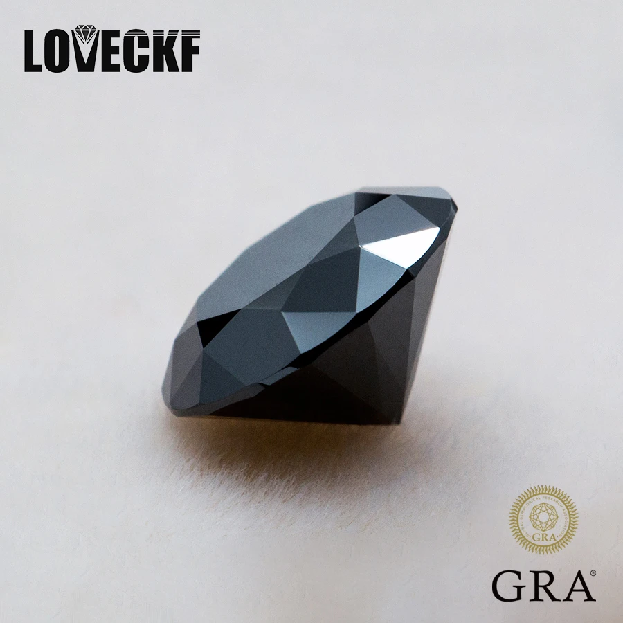 Colore Nero Moissanite Pietra Sciolta Moissanita Lab Diamond Gra Certified Moissanite Gemstone Pass Diamond Tester